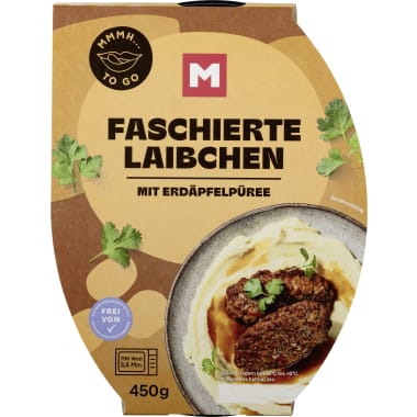 M Faschiertes Laibchen mit Püree