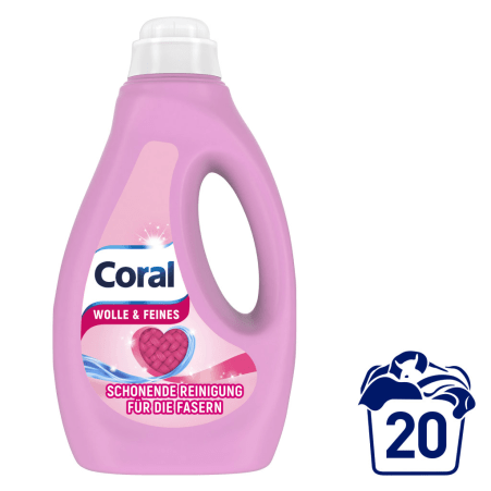 Coral Wolle & Seide Flüssigwaschmittel 22 Waschgänge