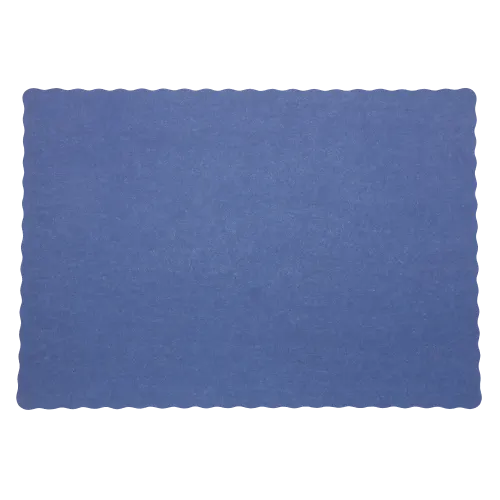 Blue Scalloped Edge Paper Placemat