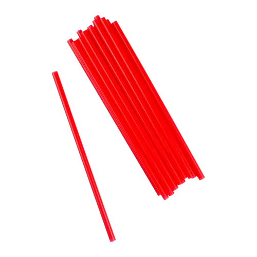 9" Giant Red Polypropylene Straws