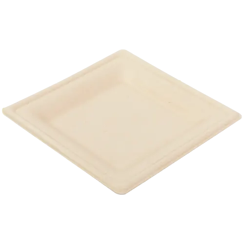 6" x 6" Square Molded Fiber Plate