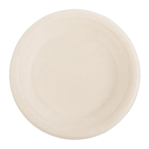 6" Round Molded Fiber Plate