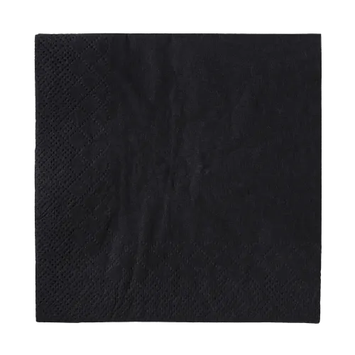 9.5" x 9.5" Black Beverage Napkin