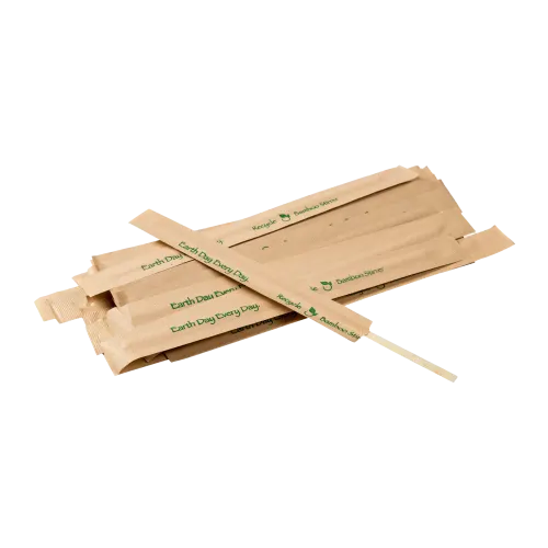 7" Bamboo Coffee Stirrers, Wrapped