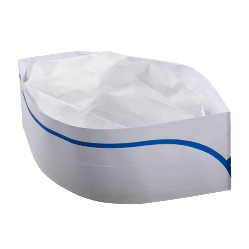 Adult White With Blue Stripe Classy Paper Caps
