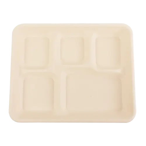 5-Section Molded Fiber Tray