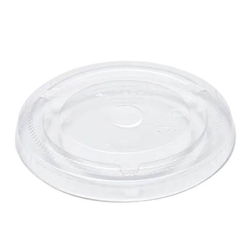9 oz. Clear CPLA Compostable Cold Cup Lids