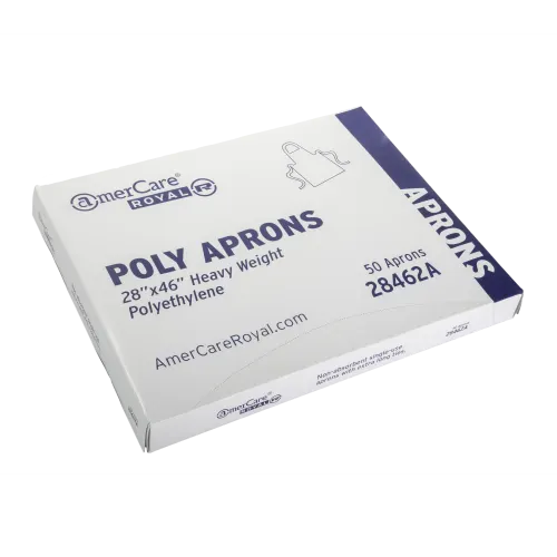 28" x 46" White Polyethylene Aprons