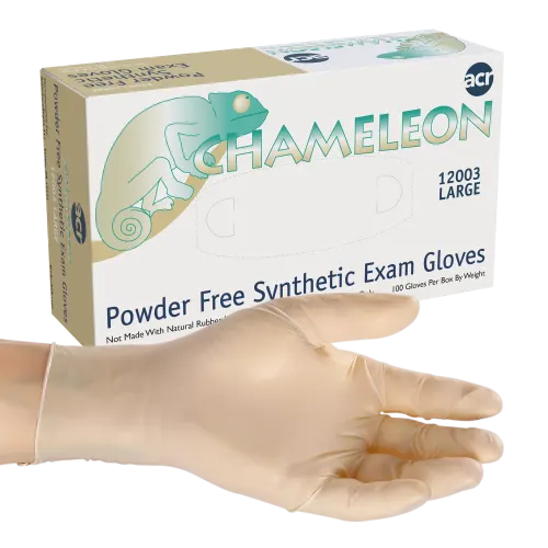 Large White Powder-Free Chameleon Synthetic Gloves
