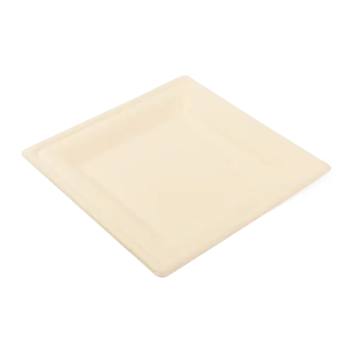 8" x 8" Square Molded Fiber Plate