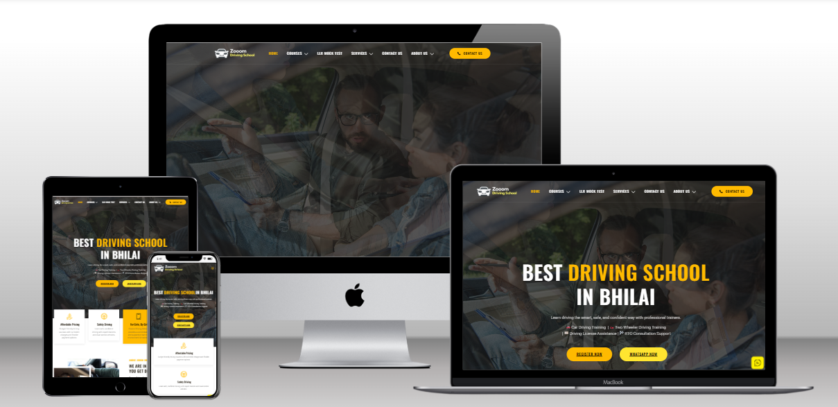 Zooom Driving School Website