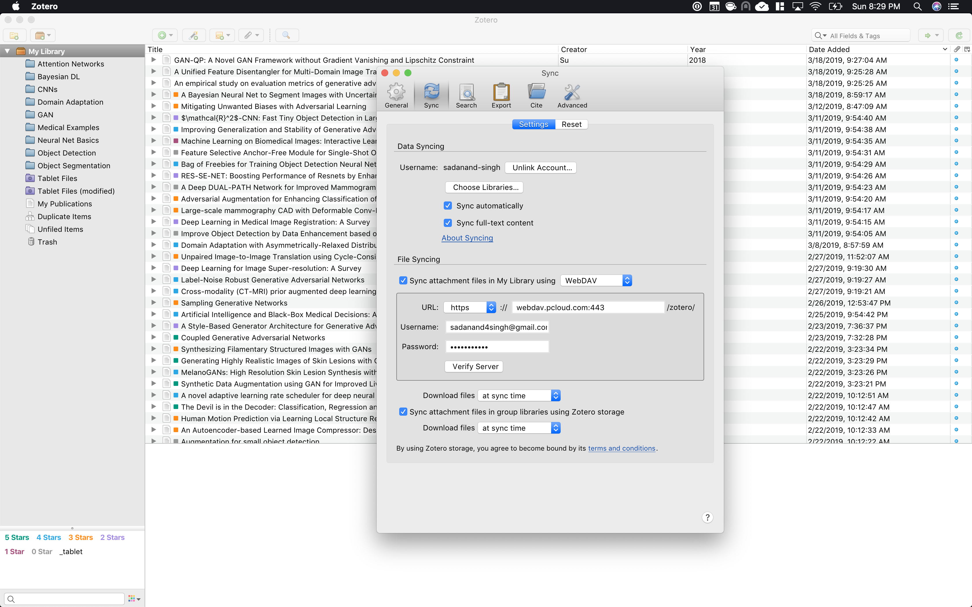 sync zotero standalone to online