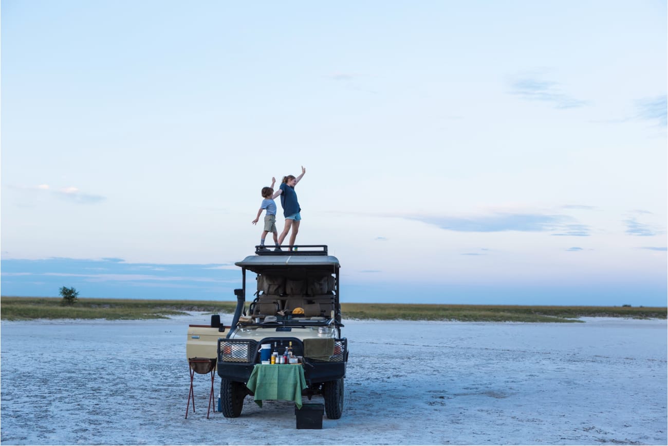 Adventurers in the making: two kids are taking their safari experience to new heights