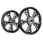 Buy ALLOY WHEEL SET FOR RE CLASSIC FATBOY HARLEY DESIGN IN BLACK SPOKES CNC KINGWAY on 0.00 % discount