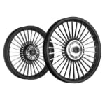 Buy ALLOY WHEEL SET FOR RE ELECTRA 30SPOKES CNC WITH BLACK RIM HARLEY TYPE KINGWAY on 12.00 % discount