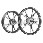 Buy ALLOY WHEEL SET FOR RE CLASSIC BLACK 10SPOKES HARLEY KINGWAY on 0 % discount