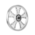Buy ALLOY WHEEL (FRONT) FOR RE CLASSIC FATBOY HARLEY WHITE CNC RIM WHITE SPOKES KINGWAY on 0 % discount