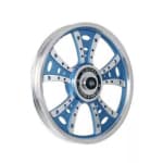 Buy ALLOY WHEEL (FRONT) FOR RE CLASSIC FATBOY HARLEY FROST BLUE CNC KINGWAY on 0 % discount