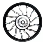 Buy ALLOY WHEEL SET FOR RE STANDARD WAVEDESIGN IN BLACK SPOKES 13 SPOKES HARLEY TYPE KINGWAY on 0 % discount