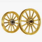 Buy ALLOY WHEEL SET FOR RE STANDARD GOLD CHROME 13SPOKES HARLEY KINGWAY on 0 % discount