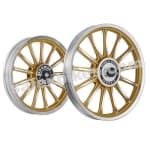 Buy ALLOY WHEEL SET FOR RE CLASSIC CNC RIM GOLD 13SPOKES HARLEY KINGWAY on 0.00 % discount