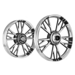Buy ALLOY WHEEL SET FOR RE CLASSIC Y DESIGN BLACK WITH CNC KINGWAY on 0 % discount