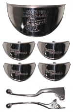 Buy CHROME PLATED INDICATOR CAP (set of 4) WITH HEADLIGHT CAP AND LEVER SET  FOR ROYAL ENFIELD BULLET ZADON on 0.00 % discount