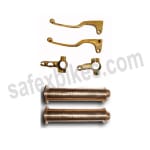 Buy BRASS SKULL HANDLE GRIP WITH PIPE AND LEVER SET AND YOKE D1 FOR ROYAL ENFIELD BULLET ZADON on 0.00 % discount