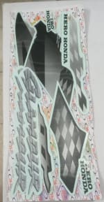 Buy COMPLETE STICKER KIT GLAMOUR TYPE 5 (BLACK GREY) ZADON on 35.00 % discount