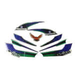 Buy COMPLETE STICKER KIT KAWASAKI CALIBER CROMA (SILVER) ZADON on 35.00 % discount