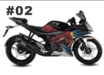 Buy CUSTOM STICKER KIT FOR YAMAHA R15 VERSION 2 BLUE N RED COMBINATION ZADON on 35.00 % discount