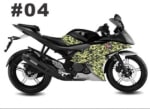 Buy CUSTOM STICKER KIT FOR YAMAHA R15 VERSION 2 MILITARY GREEN COMBINATION ZADON on 35.00 % discount