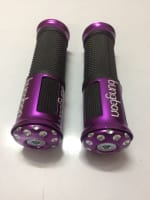 Buy FANCY HANDLE GRIP SET FOR MOTORCYCLE D4 (BLACK/PURPLE) ZOOM on 15.00 % discount