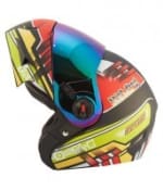 Buy FLIP UP HELMET SB-41 ARES ROYAL GLOSSY MAT BLACK (600MM) STEELBIRD on 0 % discount