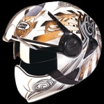 Buy FLIP OFF FULL FACE HELMET DOWNTOWN FULL FACE D1 DECOR WHITE N12 STUDDS on 0 % discount