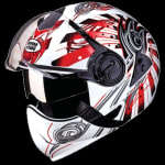 Buy FLIP OFF FULL FACE HELMET DOWNTOWN FULL FACE D1 DECOR WHITE N2 (600MM) STUDDS on 0 % discount