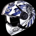Buy FLIP OFF FULL FACE HELMET DOWNTOWN FULL FACE D1 DECOR WHITE N1 (600MM) STUDDS on 0 % discount