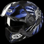 Buy FLIP OFF FULL FACE HELMET DOWNTOWN FULL FACE D1 DECOR BLACK N1 (600MM) STUDDS on 0 % discount
