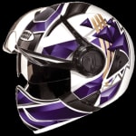 Buy FLIP OFF FULL FACE HELMET DOWNTOWN FULL FACE D3 DECOR WHITE N7 (570MM)  STUDDS on 0 % discount