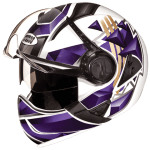 Buy FLIP OFF FULL FACE HELMET DOWNTOWN FULL FACE D3 DECOR WHITE N7 STUDDS on 0 % discount