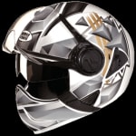 Buy FLIP OFF FULL FACE HELMET DOWNTOWN FULL FACE D3 DECOR WHITE N4 (600MM) STUDDS on 0 % discount
