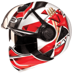 Buy FLIP OFF FULL FACE HELMET DOWNTOWN FULL FACE D3 DECOR WHITE N2 STUDDS on 0 % discount