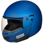 Buy FLIP UP FULL FACE HELMET NINJA PASTEL PLAIN MATT BLUE STUDDS on 0 % discount