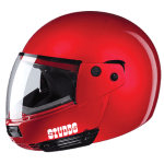 Buy FLIP UP FULL FACE HELMET NINJA PASTEL PLAIN CHERRY RED STUDDS on 0 % discount