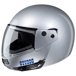 Buy FLIP UP FULL FACE HELMET NINJA PASTEL PLAIN SILVER GREY STUDDS on 0 % discount