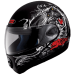 Buy FLIP UP FULL FACE HELMET NINJA 2G D2 DECOR MATT BLACK N2 STUDDS on 0 % discount