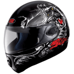 Buy FLIP UP FULL FACE HELMET NINJA 2G D2 DECOR BLACK N2 STUDDS on 0 % discount