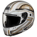 Buy FLIP UP FULL FACE HELMET NINJA 3G D1 DECOR WHITE N12 STUDDS on 0 % discount