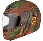 Buy FLIP UP FULL FACE HELMET NINJA 3G D2 DECOR D2 MATT BROWN STUDDS on 0 % discount