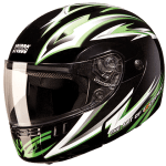 Buy FLIP UP FULL FACE HELMET NINJA 3G D3 DECOR  BLACK N3 STUDDS on 0 % discount